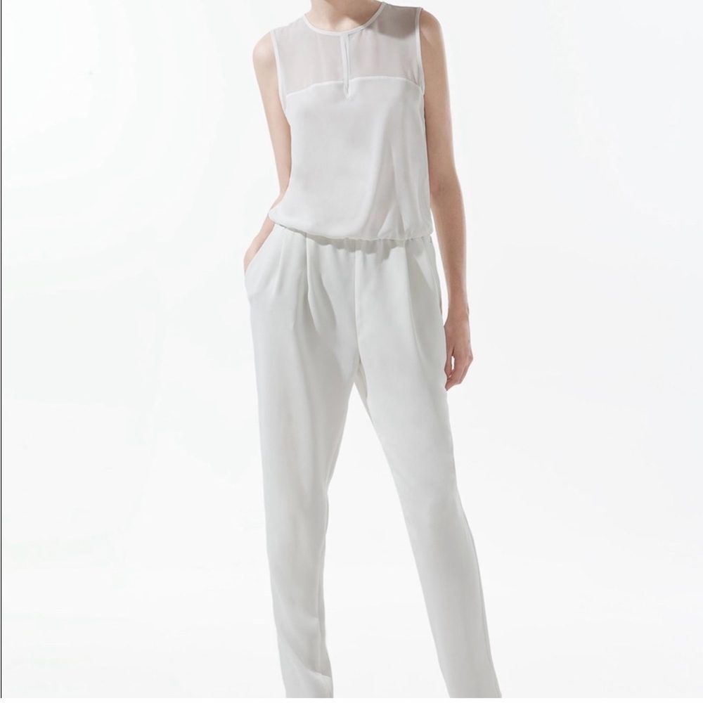 Zara Woman White Jumpsuit